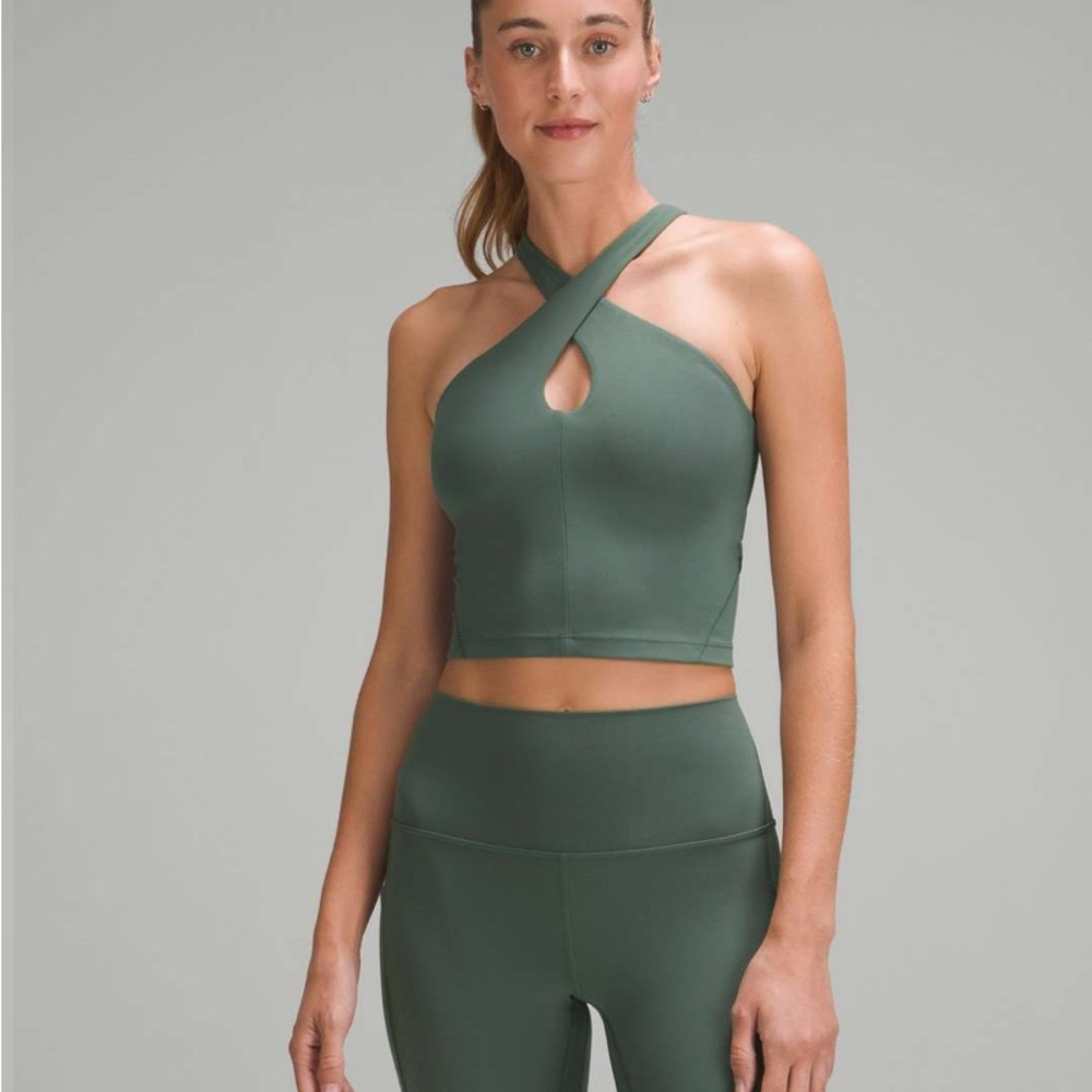 Lululemon Align Keyhole Halter Top Dark Forest. Size 6. NWOT